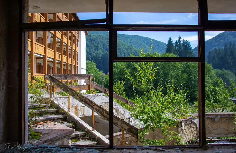 Abandoned Hotel Window